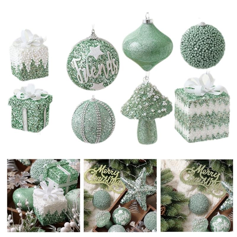 Shatterproof Christmas Tree Hanging Pendants Shimmering Baubles for Holiday Decoration Indoor and Outdoor Ornament