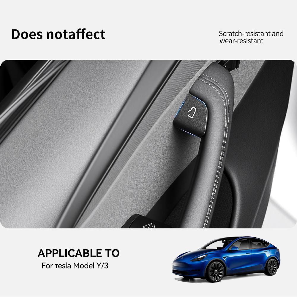 YZ Für Tesla Neues Modell 3 Y Juniper Highland Auto Türöffnungs-Knopfaufkleber Armlehne Fensterheber-Knopfschalter Innenzubehör