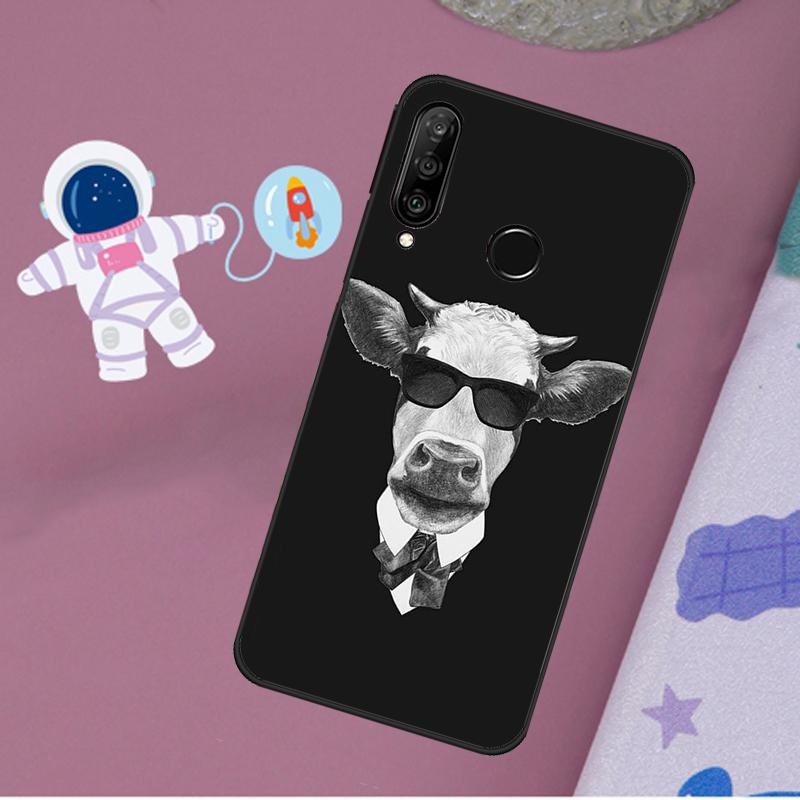 Funny Cow Face For Huawei Nova 5T 9 10 SE 7i 8i 11i 12i Y60 Y61 Y70 Y72 Y73 Y90 Y91 P20 P40 P30 Lite Case