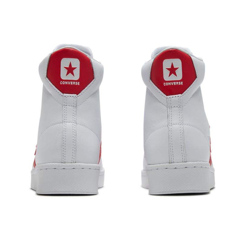 Converse Cons Pro Leather Casual High-Top Board Shoes Unisex Red & White