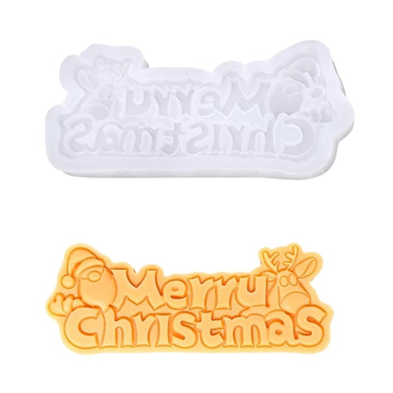 Merry Christmas Silicone Mold Heat Resistant Food Grade Silicone For Handmade Candle Chocolate Baking Holiday Decoration