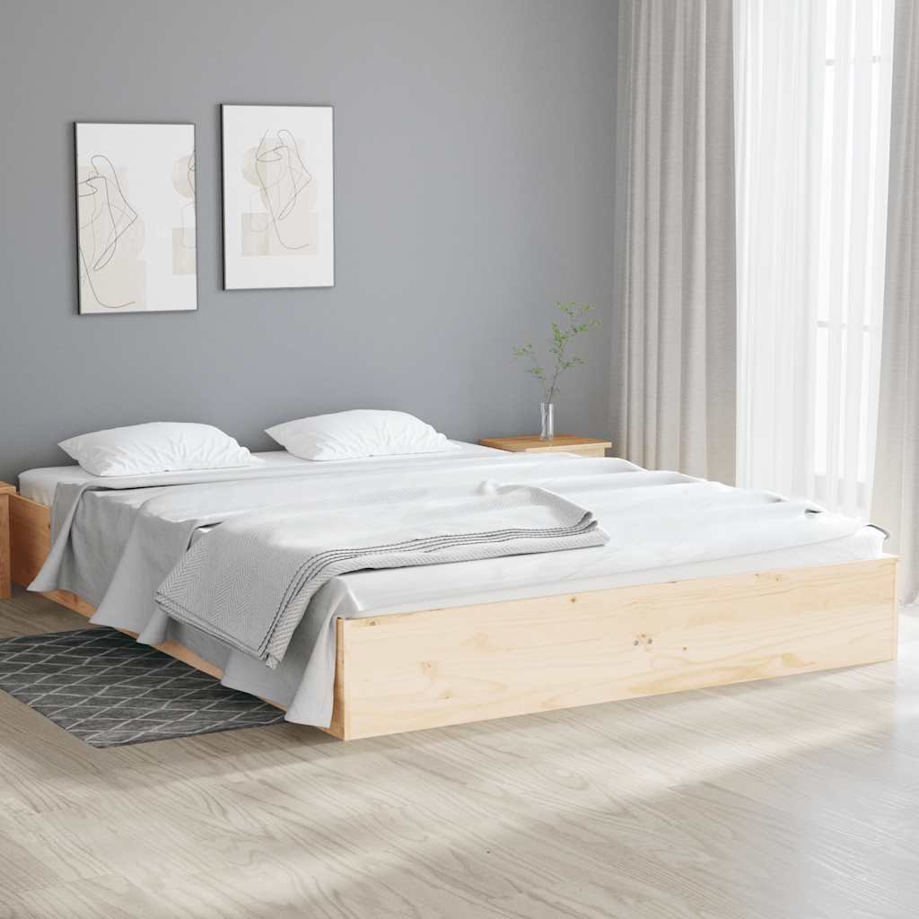 vidaXL Massivholzbett 140x190 cm