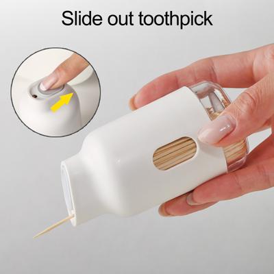 1 set Dozator de scobitoare Formă creativă Aplicație largă Dimensiune compactă Cutie portabilă utilă pentru suport cu capac pentru casă