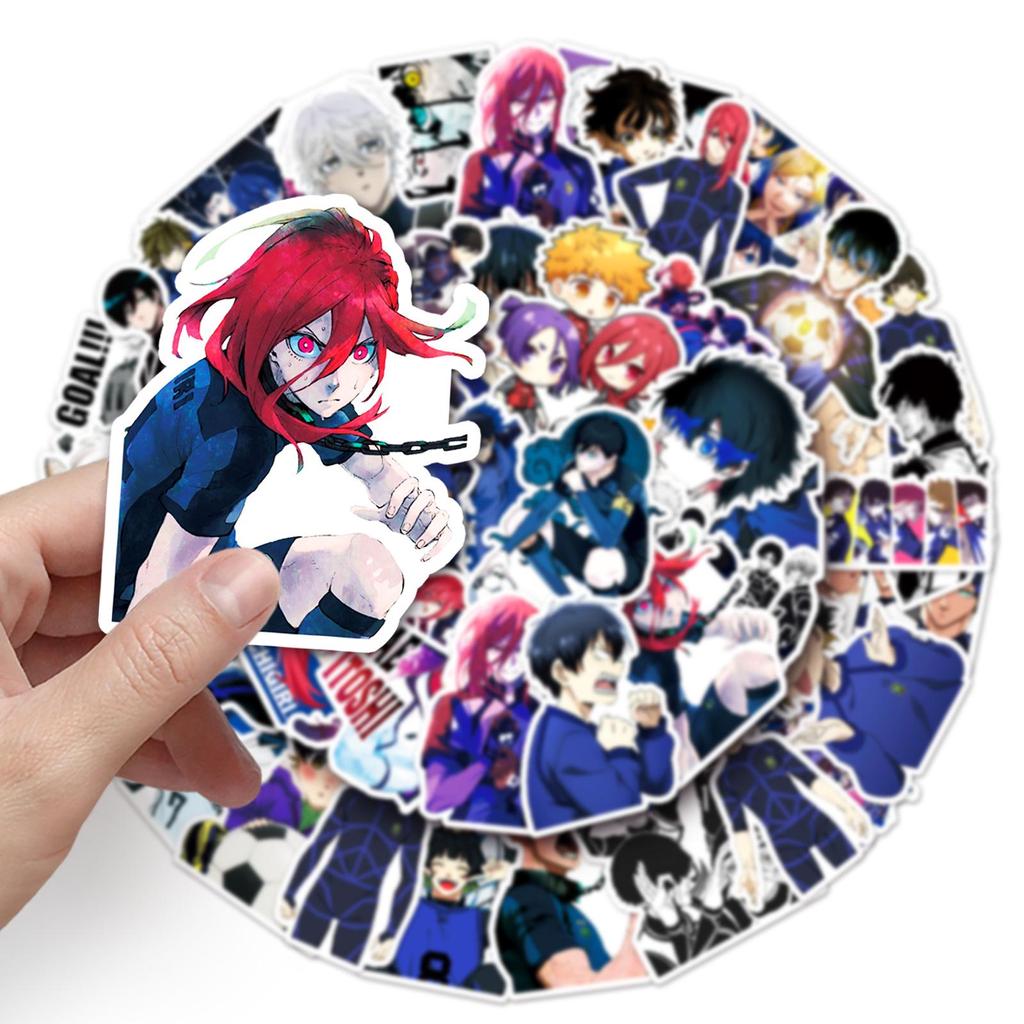 50 Blue Lock Graffiti Anime Aufkleber - Wasserdichte Koffer- & Handyhüllen-Dekoration