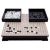 Wooden Go Set - ENGELHART - Large Format Wooden Goban 19x19 50x44x8 Cm - 361 Stones 21 Mm - Integrated Drawers