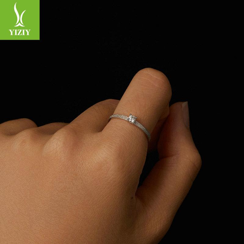 Shining Star Mozzarella Diamond Ring For Women, Fashionable Can Be Stacked With High-End S925 Sterling Silver Ring