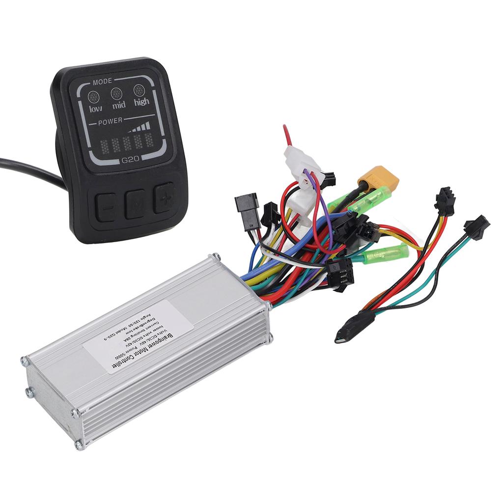 Electric Bike Controller 36V 48V 500W Scooter Motor Controller with G20 Display Panel Set Kit
