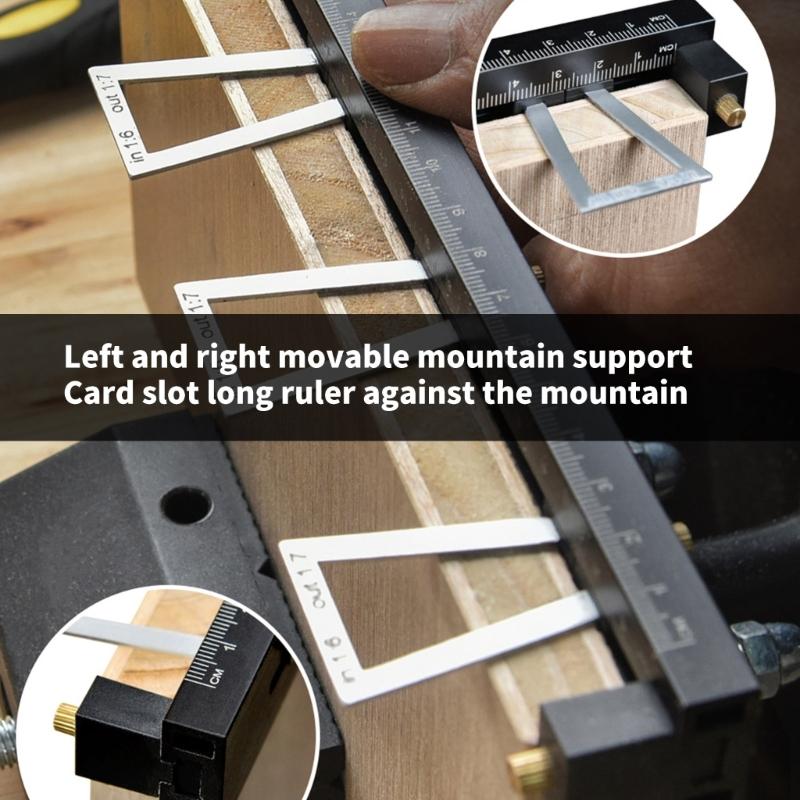 28pcs Adjustable Dovetails Marking Gauges Set Dovetails Template with Metric & Inches  scale  for Woodworking Projects