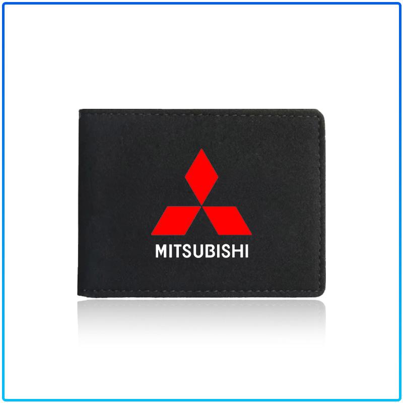 PU Leather Credit Card Case Car Driving Documents Protective Case For Mitsubishi Lancer Lancer ASX Outlander 2 3 Pajero Mirage exzos Pajero 4
