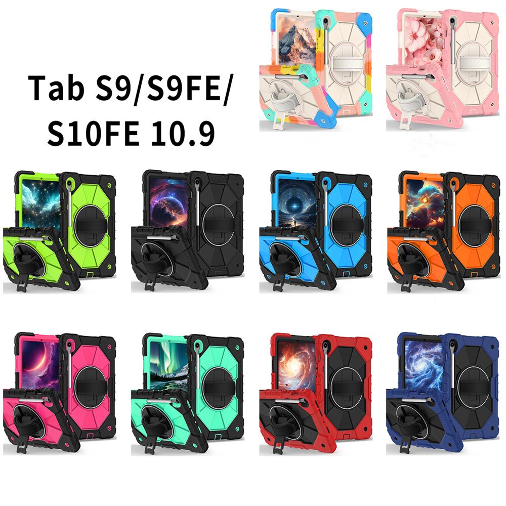 

Повний захист на 360 градусів! Багатофункціональний чохол для планшета Samsung Galaxy Tab S10 FE/Tab S9/Tab S9 FE Samsung Galaxy Tab S9 помаранчевий