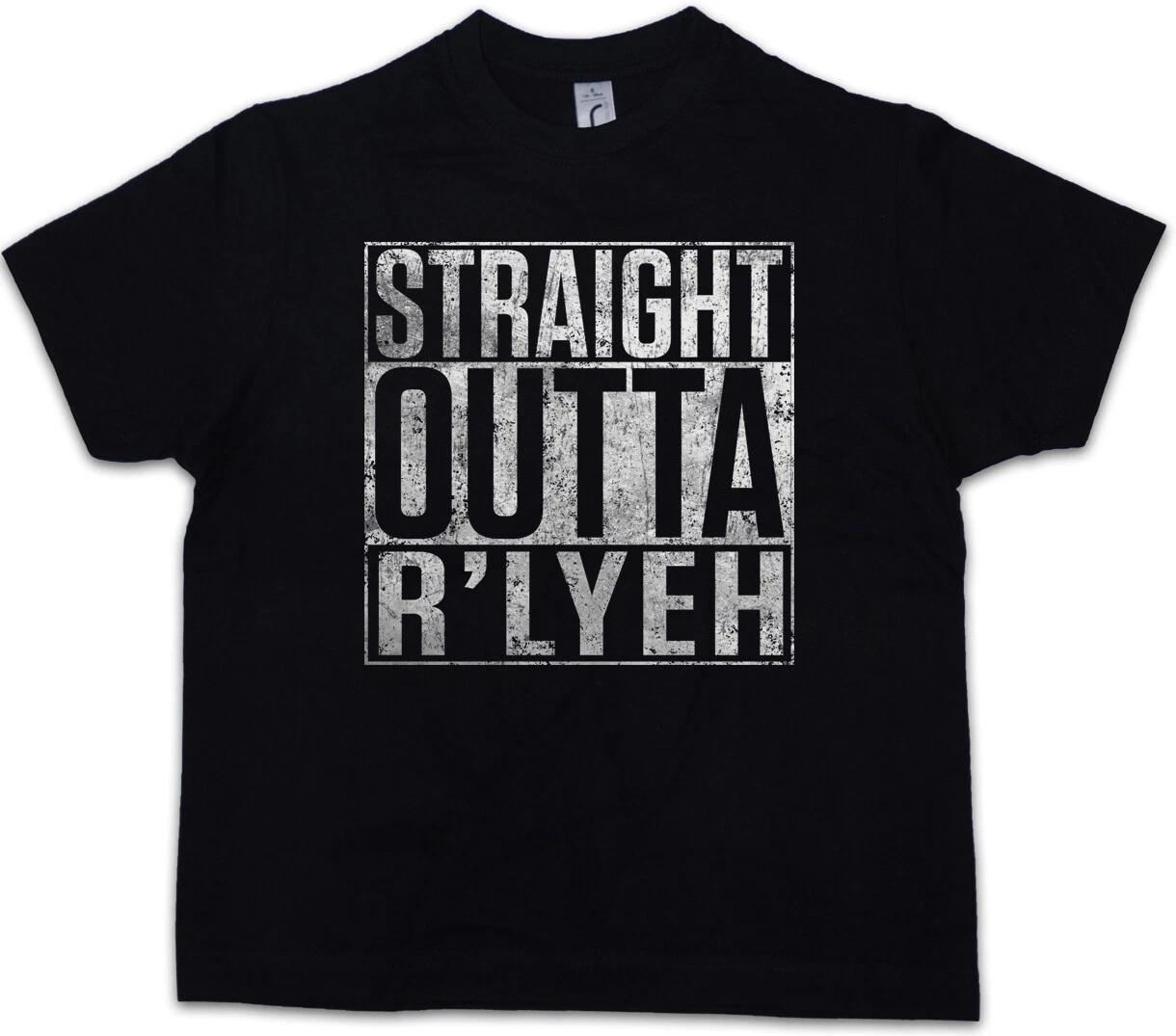 STRAIGHT OUTTA R YLEH Kids Boys kids boys T-Shirt City Arkham Cthulhu Fun Lovecraft 160