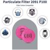 6200 Staubmaske für Sprühfarbe mit 2091 P100-Partikelfilter, industriell staubdicht, PM2.5-Säurepartikel-Schutzmaske