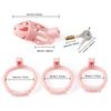 BDSM Male Penis Lock Chastity Cage with Lock 3 Rings Resin Virginity for Men Breathable Cock Ring Penis Restrain Adult Sex Toys