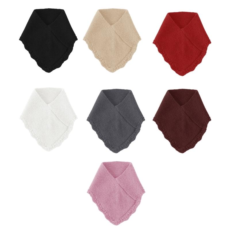 Schal Halstuch Für Damen Winter Falscher Kragen Schals für Damen Nackenwärmer Damen Herren Rollkragen Schal Gestrickt