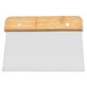 Stainless Steel Dough and Cream Scraper with Wooden Handle - Multipurpose Baking Tool