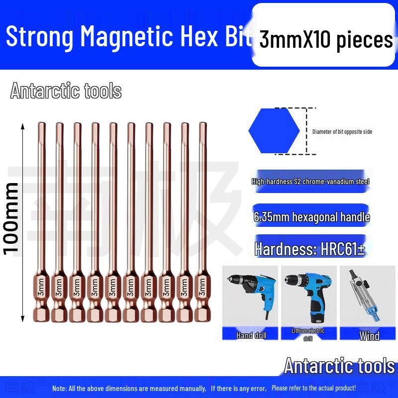 Industrial-Grade Strong Magnetic Hex Bit Extension for Electric & Pneumatic Screwdrivers and Drills