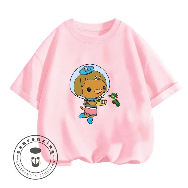 Octonauts 2026 Trendy Crew Neck Tshirt 3-14Y Boys Girls Summer Cute Kawaii Cartoon Street Hot Outdoor Casual Cozy