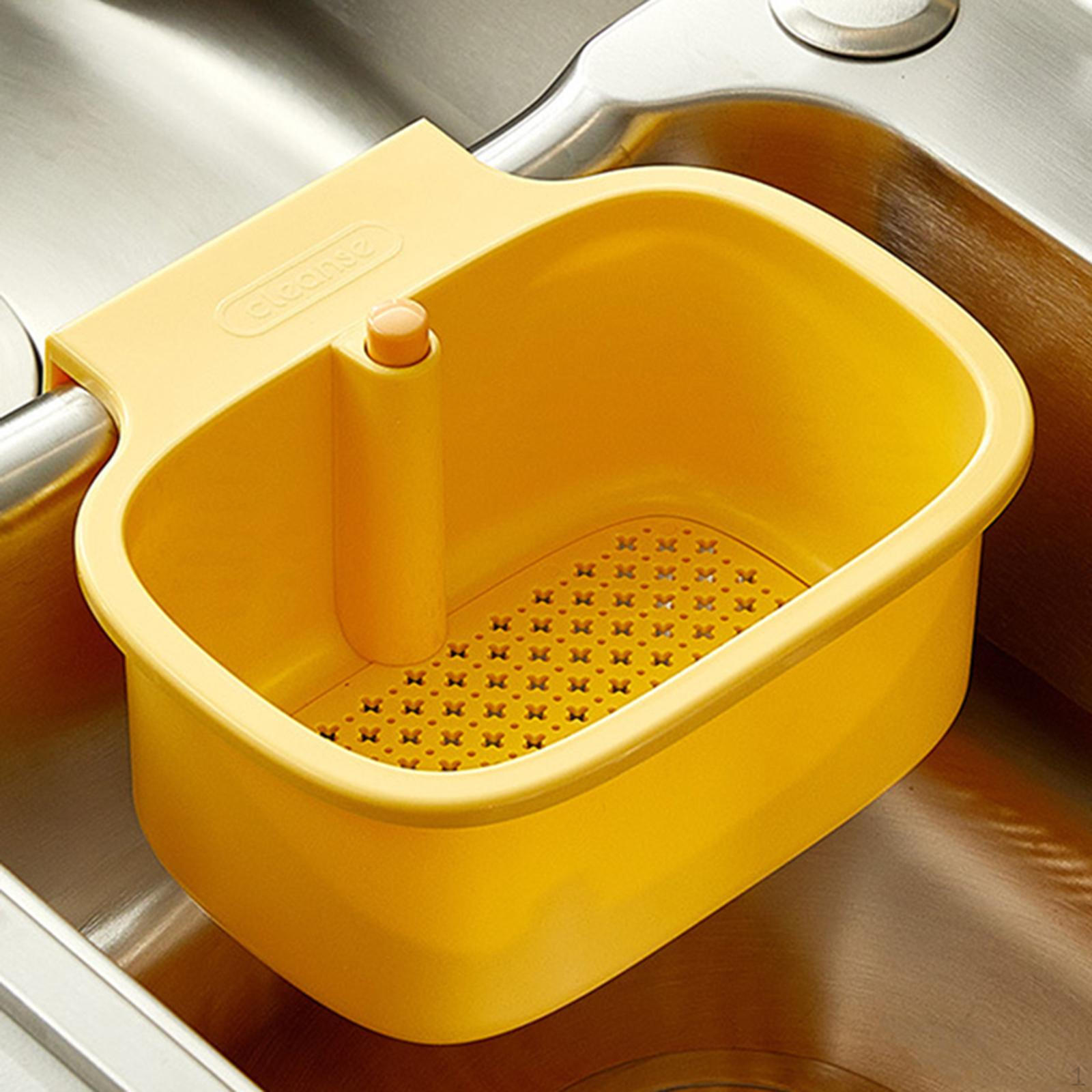 

Подвесная корзина для кухонной раковины, сетка для слива, сборник пищевых отходов жёлтый