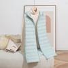 Ultra Light Thin Duck Down Vest Women Winter Long Quilted Hooded Jackets Slim Waistcoat Autumn Basic Parkas