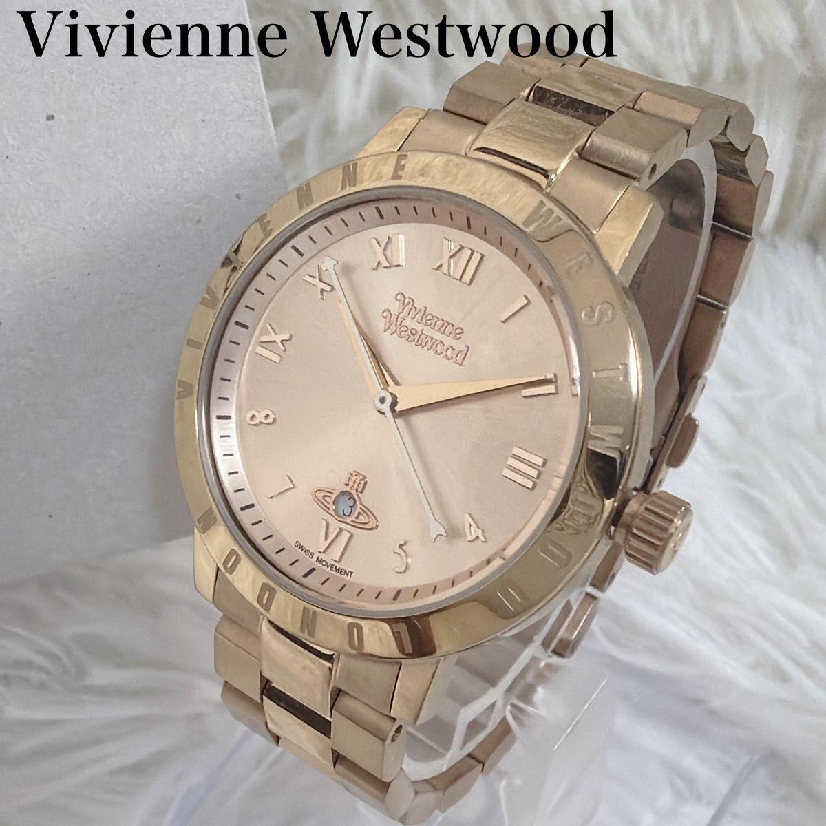 Used Complete with accessories Very good condition Vivienne Westwood Unisex Watch Orb Date Quartz Gold
