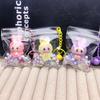 Flocking Keychain Cute Doll Doll Pendant PVC Transparent Bag Luminous Bag Hanging Jewelry