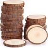Wood Slices 30 Pcs 7-8cm No Hole Natural Unfinished Log Wooden Circles Forart Gift