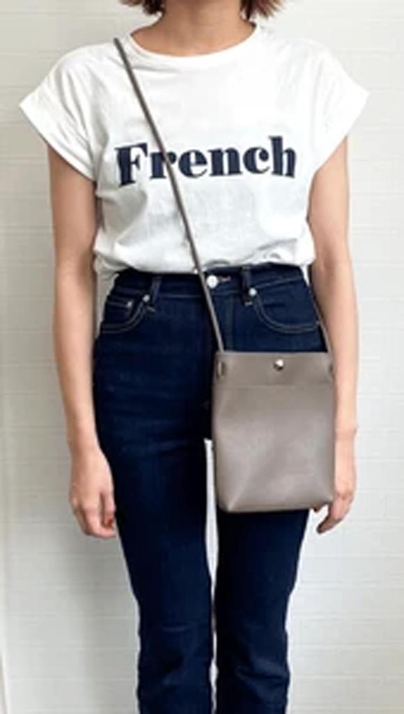 Shoulder bag for faux simple shoulder crossbody H17 x W22cm women, flat, stylish, leather, design, bag, bag, pochette, brown,
