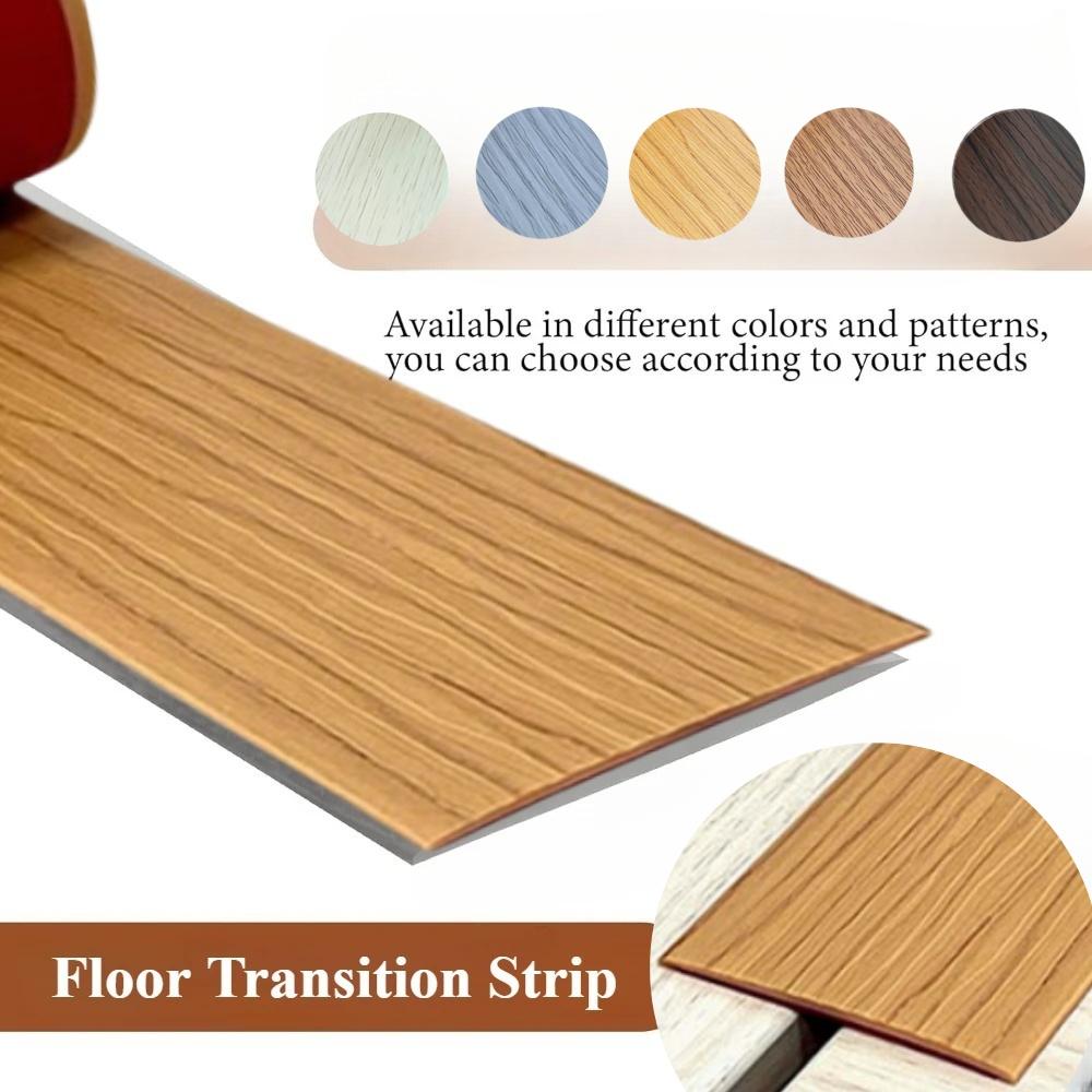 1PC 1M/2M PVC Wood Floor Transition Strip Edge Closing Strip Self-adhesive Seam Strip Flat Buckle Dge Pressing Threshold Strip