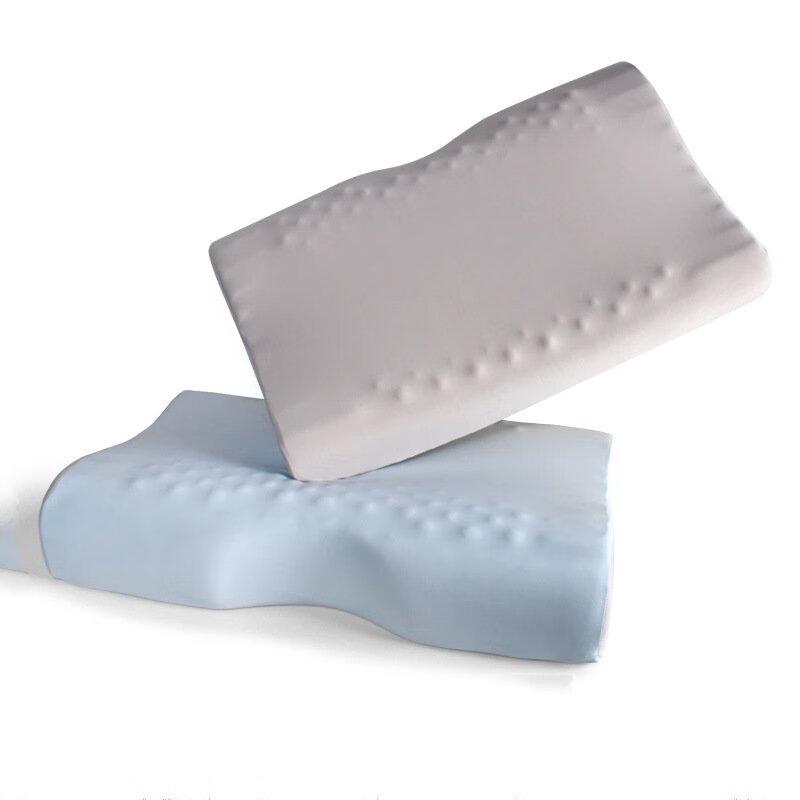 OLOMM Ergonomic Memory Foam Pillow with Ice Silk Cover
