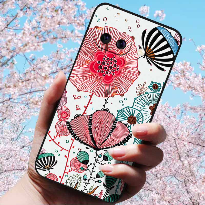 For Google Pixel 9a 3D Relief Flower Emboss Soft Silicone Case Cartoon Painted Back Cover for Google Pixel 9a 9 A 3D Relief Case