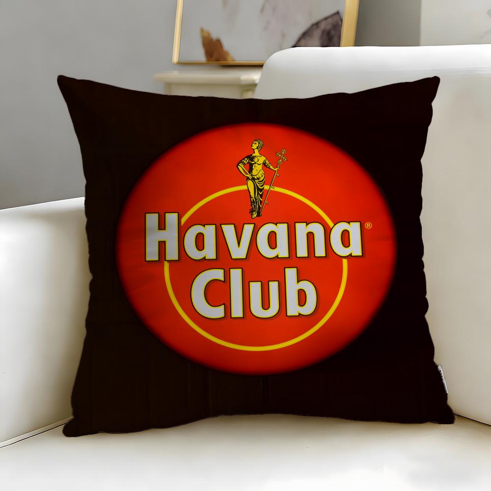 

Классический бренд напитков Havana Club Наволочка Мягкая Легко стираемая Наволочка для подушки Универсальная для дивана кровати путешествий и офиса 30X30cm