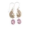 Morganit Edelstein 925 Sterlingsilber Schmuck Handgefertigt Tropfen-/Hängeohrringe 1,8" EE-88-10