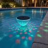 Solar Powered Swimming Pool Light Floating Light, with Dynamic Fish Projection, Color-Changing LED Lights Projection Waterproof for Pools