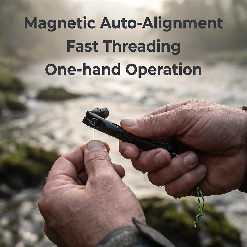Magnetic Fly Line Threader Simple Convenient Fishing Device Easy Tool for Fly Fishing Hook Needle Threader Magnetic