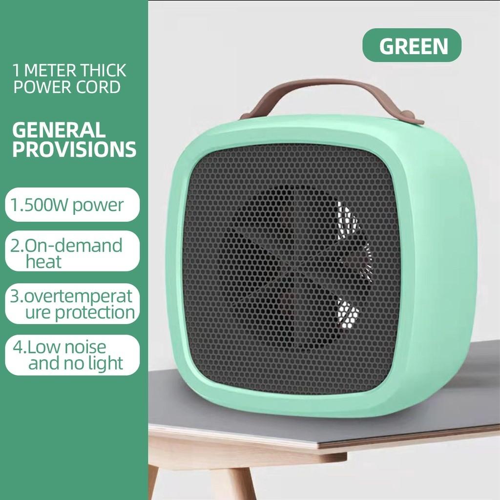 500W Office Desktop Electric Fan Heater Portable Energy Saving Bedroom Heating Machine Multifunctional Air Heater