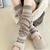 Christmas Wool Leg Warmers For Women Girls Warm Knitted Foot Cover Socks Jk Lolita Girls Long Stockings Leg Warmers Autumn Sock