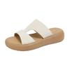 Summer 2025 Open-toed Soft Leather Sandals Comfortable Fashion Retro Versatile Flat Non-slip Fashion Casual Shoes Single Shoes
