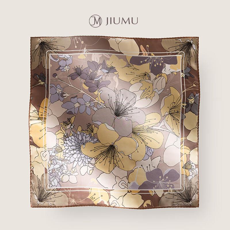 JIUMU Bedruckter Maulbeerseiden-Schal