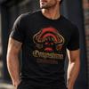 Onigashima Japanese Demon Skull Red Sun Grunge Graphic Streetwear T-Shirt