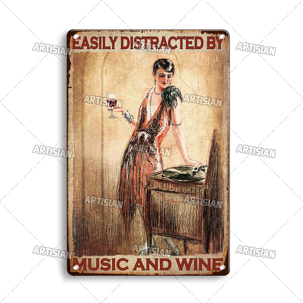 Artisian Music Metallschild Vinyl Blechposter Instrument Dekorative Platte Wanddeko Garage Bar Pub Club Hotel Café Küche Zuhause