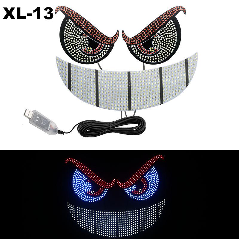 

Devil s Eye Warning Lamp LED Smile Atmosphere Decorative USBPlug Car Windshield Lighting Accessories with11 Modes for Truck SUV