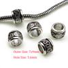 20pcs/lot Tibetan Silver Metal Big Hole Accessories Loose Tube Spacer Beads Handmade For Bracelet DIY Jewelry Making Supplies