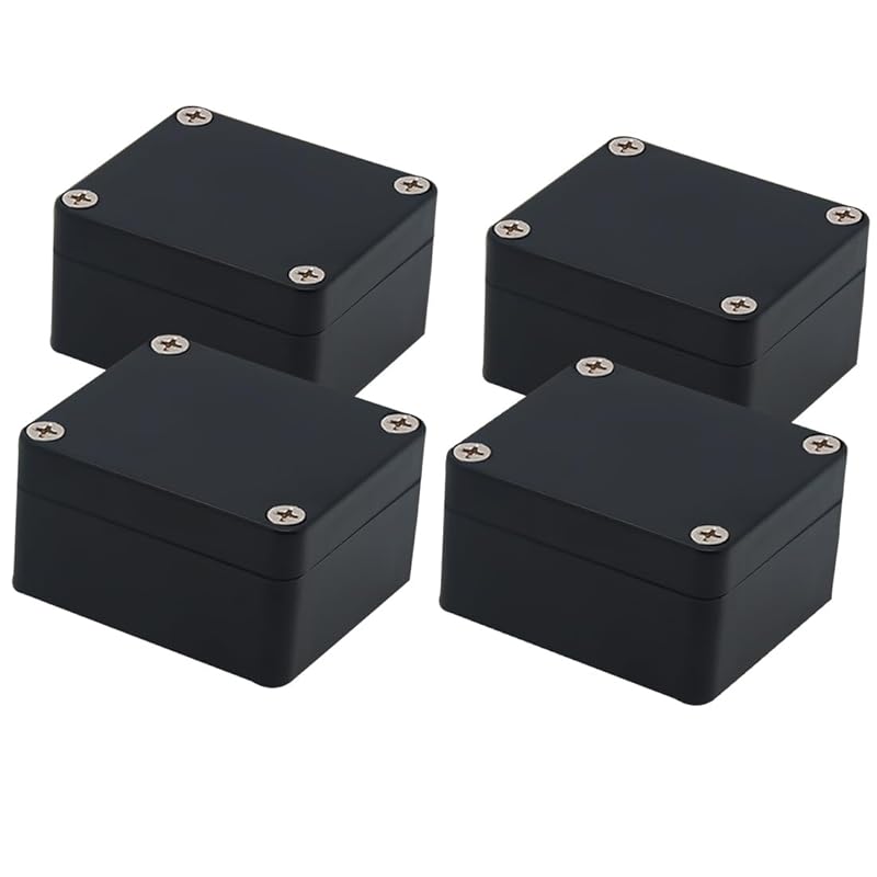 Junction Box, Zulkit Project Box IP65 Waterproof Outdoor Box ABS Plastic Electrical Boxes Electronic Enclosure Black 4.5 X 3.5 X 2.2 Inch(115 X 90 X