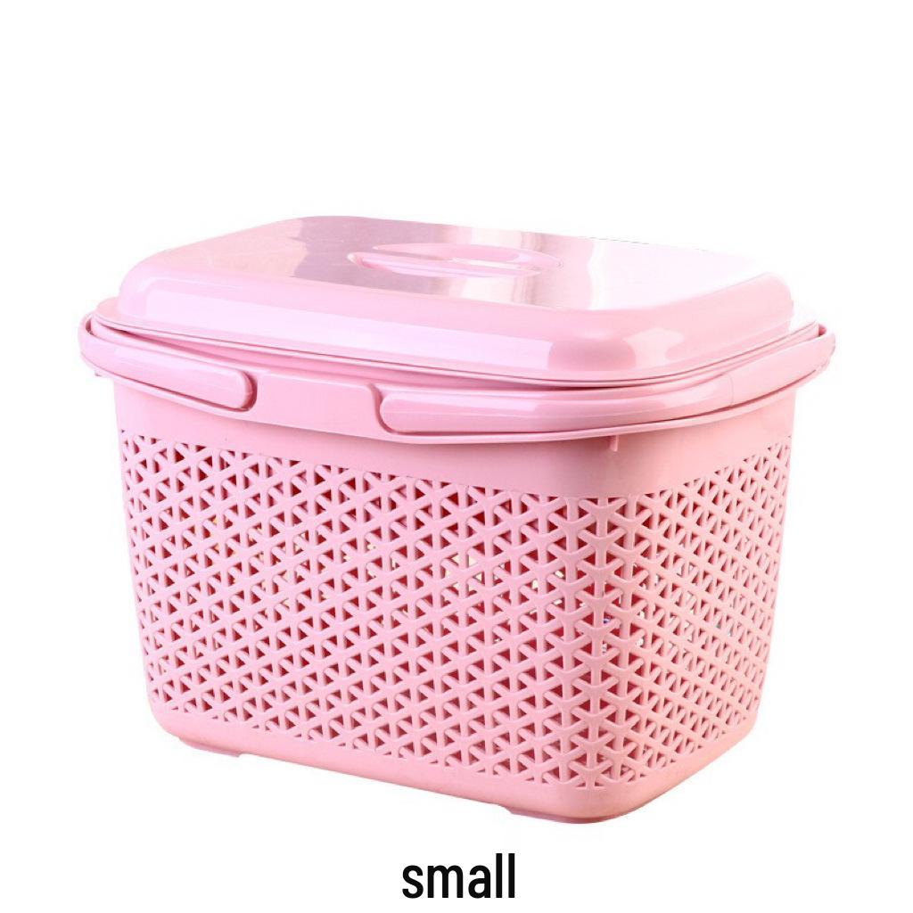 Dual-Layer Large Capacity Handheld Basket for Kitchen and Supermarket Use