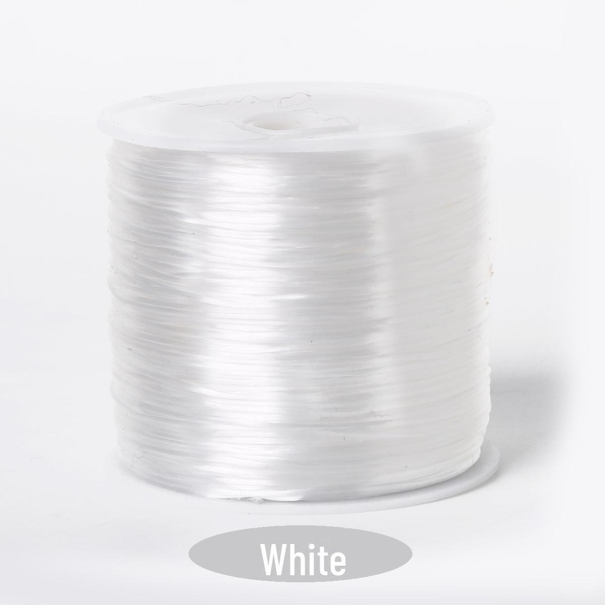 

46м x 0,7мм Плоская эластичная проволока для изготовления бусинных браслетов своими руками белый