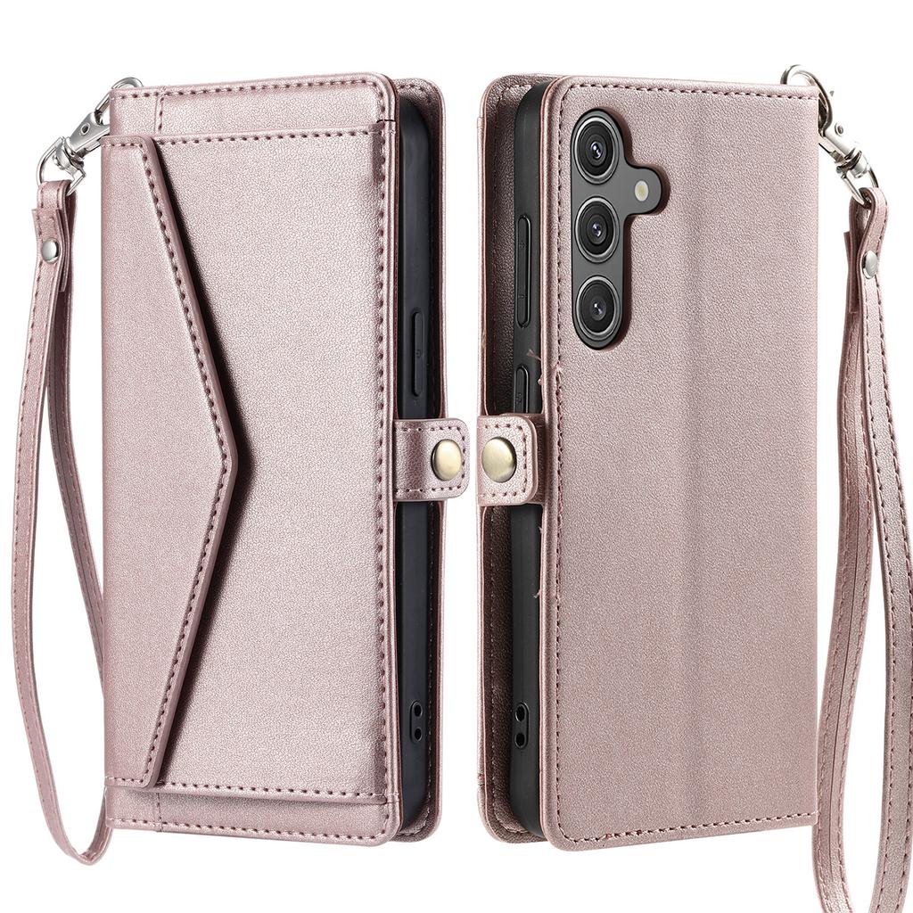 For Samsung Galaxy A37 5G Leather Case with Wrist Strap Wallet Stand Phone Cover