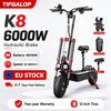 TifgalopK8 E-Scooter 6000W 60V36Ah Li-ion Battery 12 Inch Off-Road Tires Foldable Electric Scooters with Seat