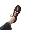 Fashion Spring And Autumn New Retro Loafers 2025 British Style Round Toe Lace Up Women's Flat Oxford Shoes Casual Elegant Single Shoes