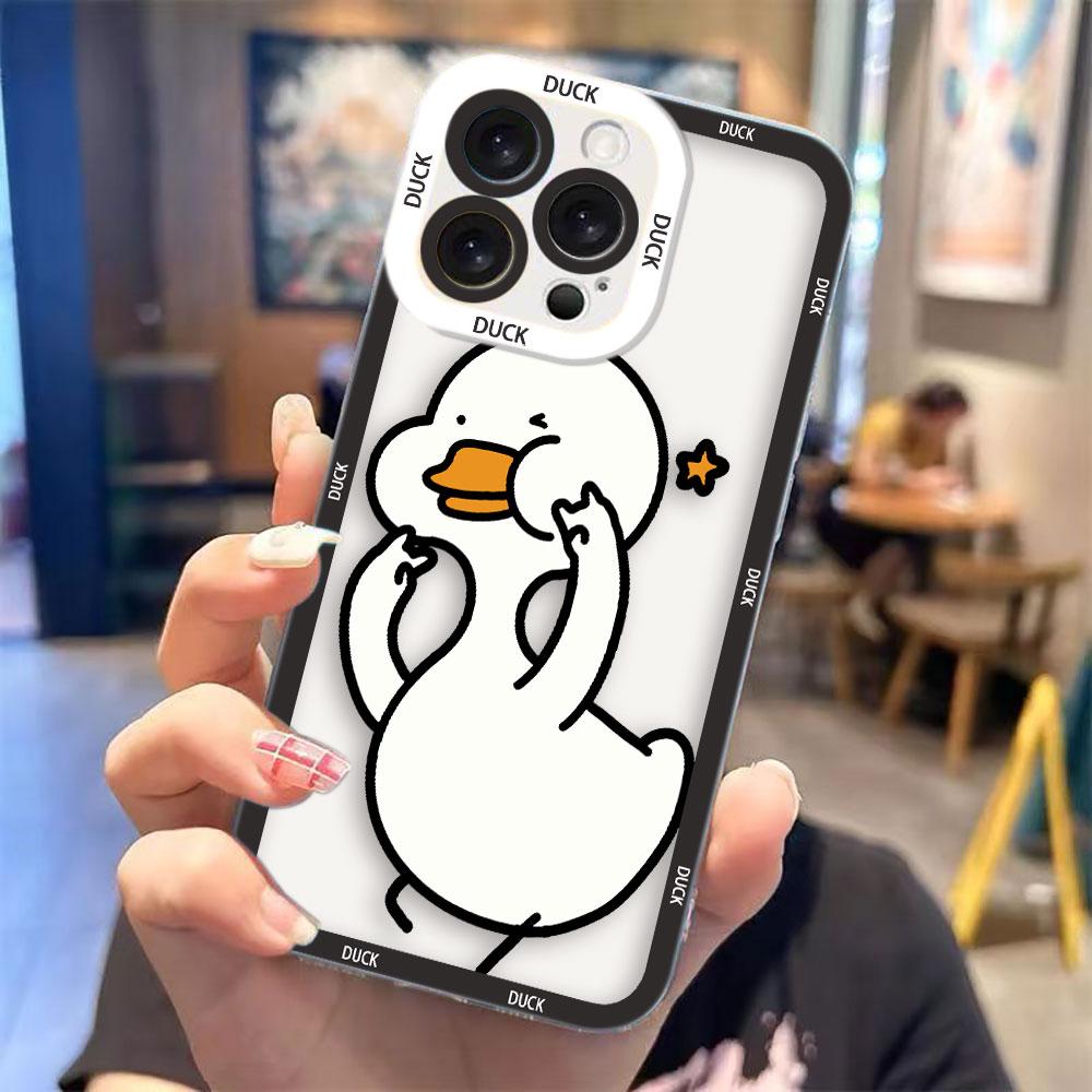 

Cartoon Cute Duck Clear Phone Case For Samsung A73 A54 A72 A71 A57 A56 A55 A53 A52 A51 A36 A35 A33 A32 A26 A25 A24 A23 A22 Case Samsung A565G