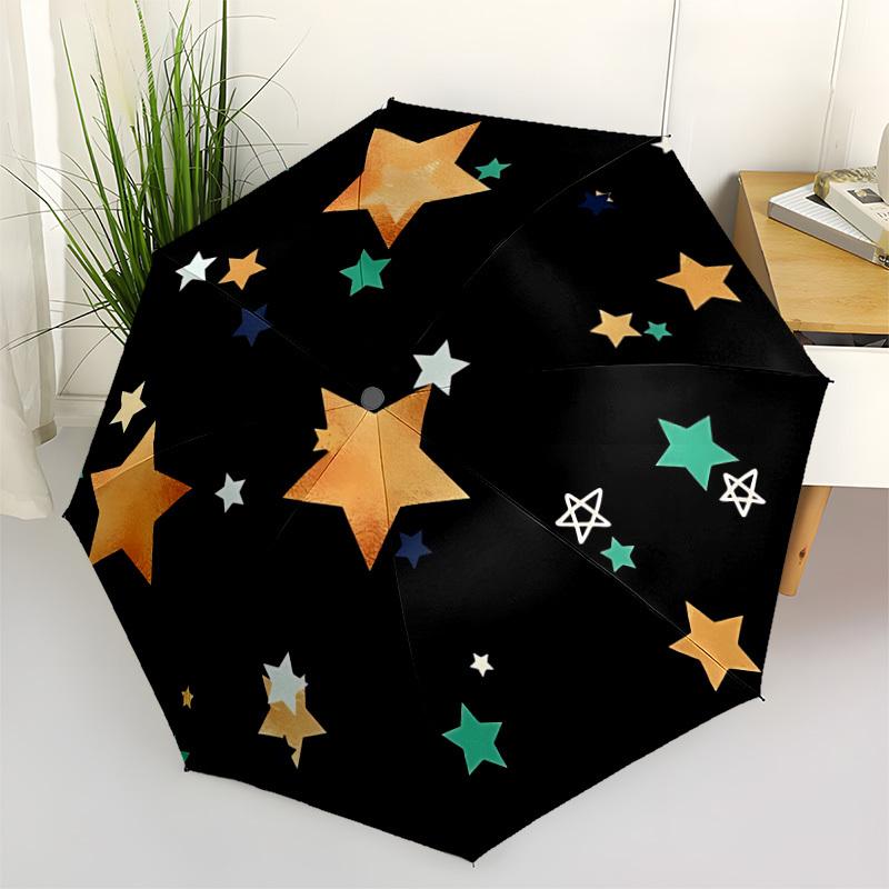 

1pc Starry Night Sky Automatic Folding Umbrella. Portable collapsible design, Best birthday festival gift yy250924164